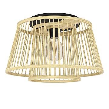 Plafoniera Vintage Hykeham Acciaio Nero 1 Luce E27