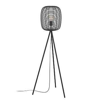 Piantana Vintage Rinroe Acciaio Nero 1 Luce E27