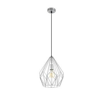 Sospensione Rustica-Country Cartlton Acciaio Argento 1 Luce E27 Sospensione Rustica-Country Cartlton Acciaio Argento 1 Luce E27