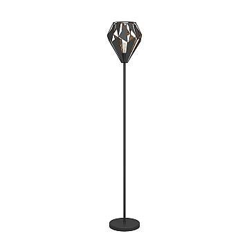 Piantana Vintage Carlton 1 Acciaio Nero 1 Luce E27