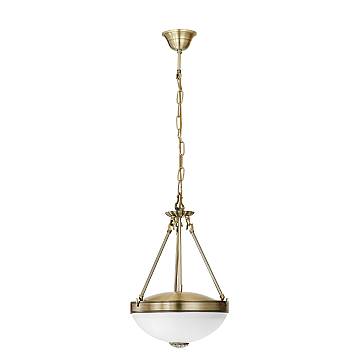 Lampadario A Sospensione Vintage Savoy Metallo Brunito Vetro 2 Luci E27 Lampadario A Sospensione Vintage Savoy Metallo Brunito Vetro 2 Luci E27