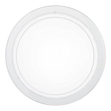Plafoniera Contemporanea Planet 1 Acciaio Bianco 1 Luce E27 Plafoniera Contemporanea Planet 1 Acciaio Bianco 1 Luce E27
