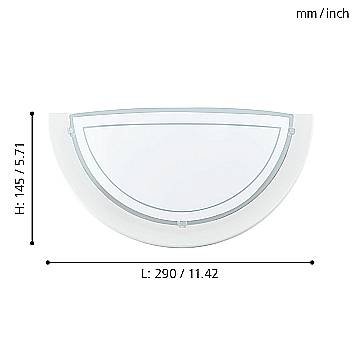 Applique Contemporanea Planet 1 Acciaio Bianco 1 Luce E27