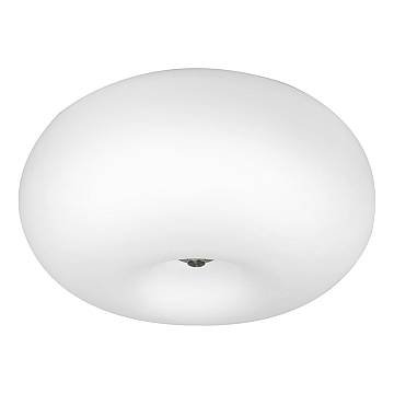 Plafoniera Contemporanea Optica Acciaio Nichel Satinato 2 Luci E27 Ip20