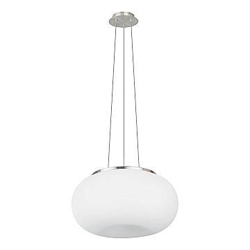 Lampadario Contemporaneo Optica Acciaio Nichel Opaco Vetro 2 Luci E27 Lampadario Contemporaneo Optica Acciaio Nichel Opaco Vetro 2 Luci E27