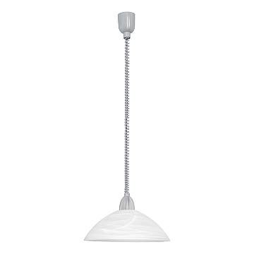 Sospensione Moderna Lord 2 Policarbonato Grigio Nichel Vetro 1 Luce E27 Sospensione Moderna Lord 2 Policarbonato Grigio Nichel Vetro 1 Luce E27