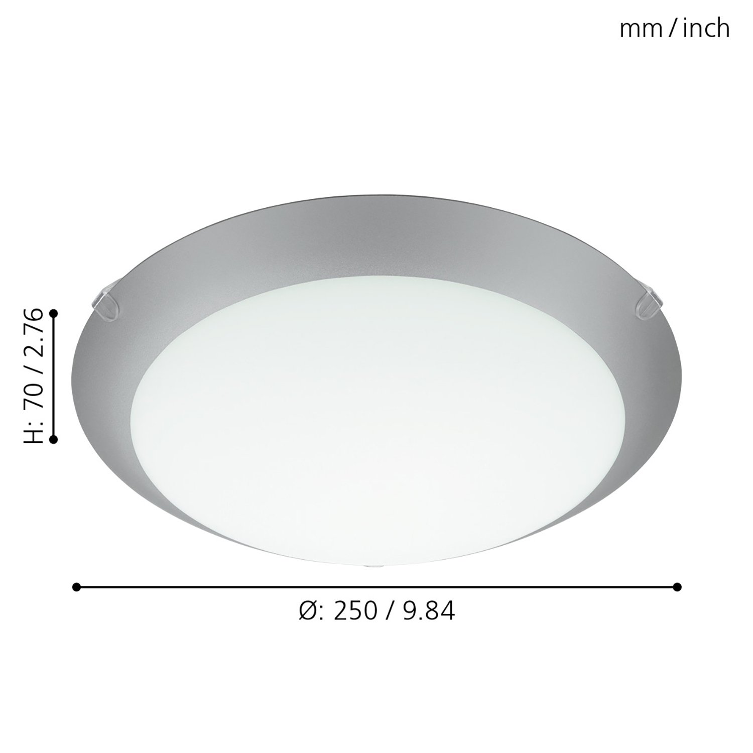 Plafoniera Contemporanea Mars 1 Acciaio Bianco Luce E27 Ip20 89248