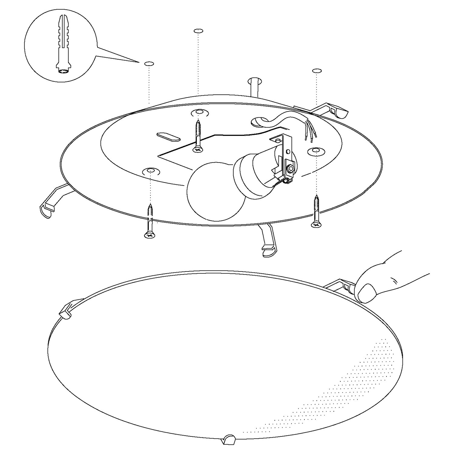 Plafoniera Contemporanea Mars 1 Acciaio Bianco Luce E27 Ip20 89248