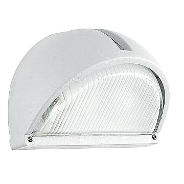 Applique Esterno Contemporanea Onja Alluminio Bianco Vetro 1 Luce E27