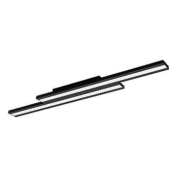 Plafoniera Contemporanea Saliteras-Z Acciaio Nero 2 Luci Led Integrato 10,2W