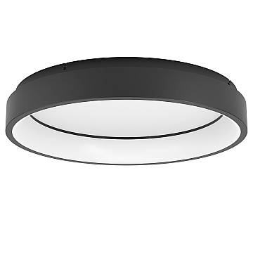 Plafoniera Contemporanea Marghera-Z Acciaio Nero 4 Luci Led Integrato 6,5W