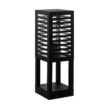 Piantana Esterno Contemporaneo Alamonte 3 Alluminio Nero E27