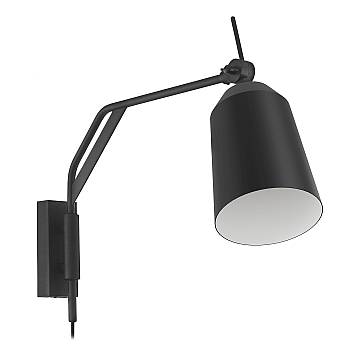 Applique Minimal Loreto Acciaio Nero 1 Luce E27