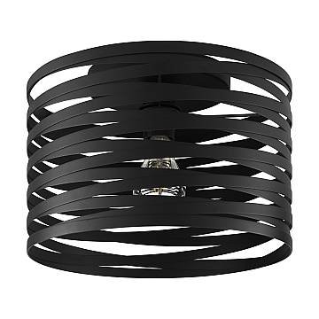 Plafoniera Contemporanea Cremella Acciaio Nero 1 Luce E27 Plafoniera Contemporanea Cremella Acciaio Nero 1 Luce E27