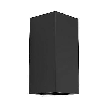 Applique Esterno Moderna Eremitana Metallo Nero Led