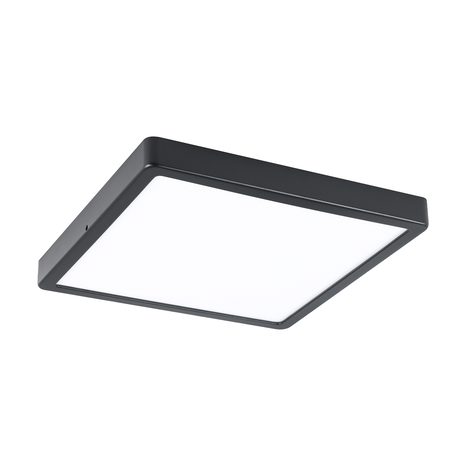 Plafoniera Quadrata Esterno Argolis 2 Acciaio Nero Policarbonato Bianco Led 900281