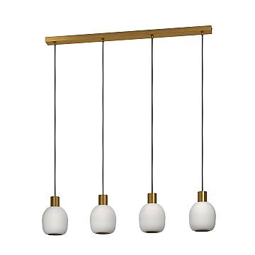 Lampadario Contemporaneo Manzanares Acciaio Ottone Vetro 4 Luci E27 Lampadario Contemporaneo Manzanares Acciaio Ottone Vetro 4 Luci E27