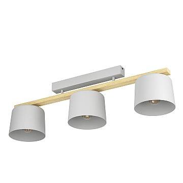 Plafoniera Minimal Mariel Acciaio Grigio Grigio Chiaro 3 Luci E27 Plafoniera Minimal Mariel Acciaio Grigio Grigio Chiaro 3 Luci E27