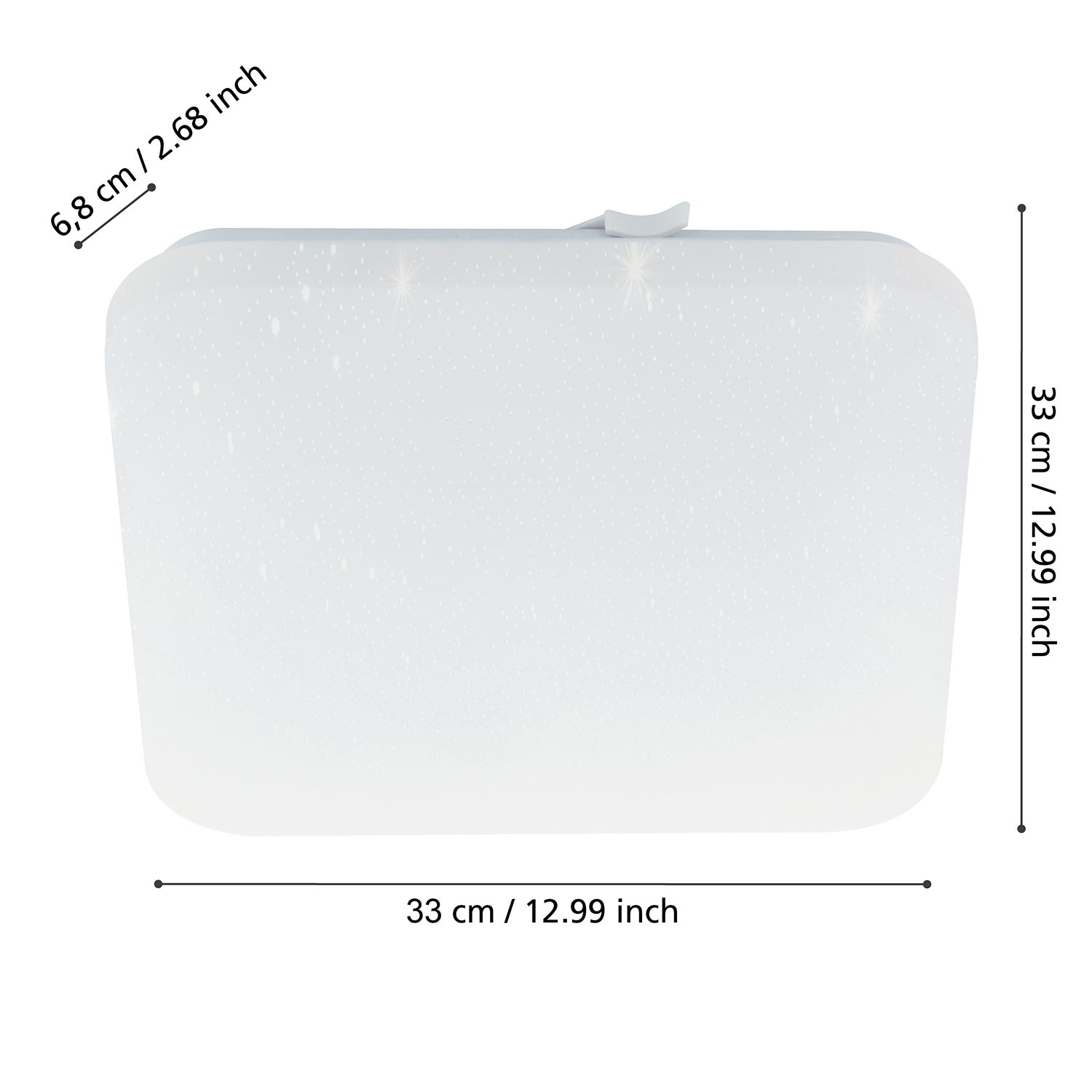 Plafoniera Moderna Frania-S Acciaio Bianco Luce Led Integrato 14,6W 900364