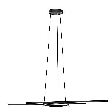 Lampadario A Sospensione Contemporaneo Zillerio-Z Acciaio Nero 2 Luci Led 8W Lampadario A Sospensione Contemporaneo Zillerio-Z Acciaio Nero 2 Luci Led 8W