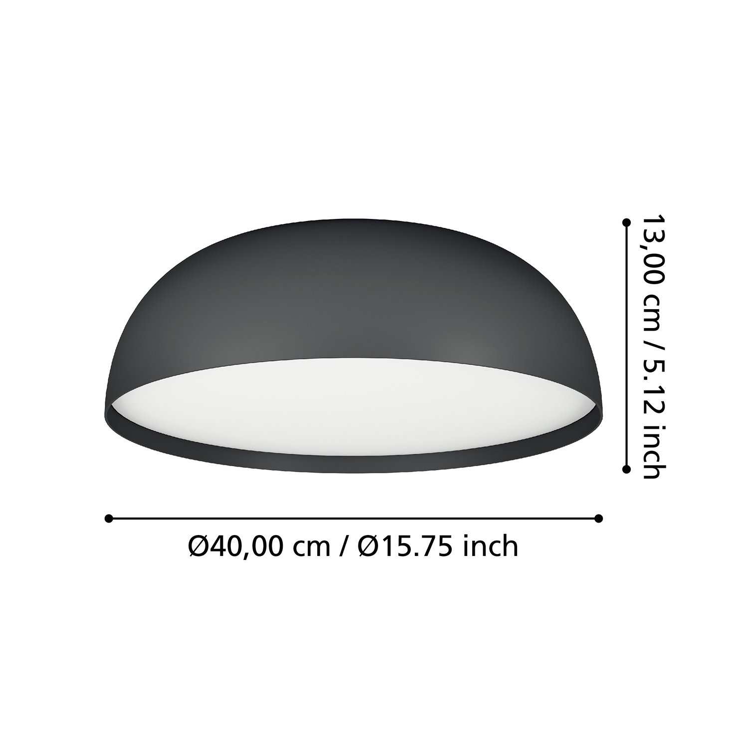 Plafoniera Minimal Tollos-Z Alluminio Nero 3 Luci Led Integrato 7,5W 900406