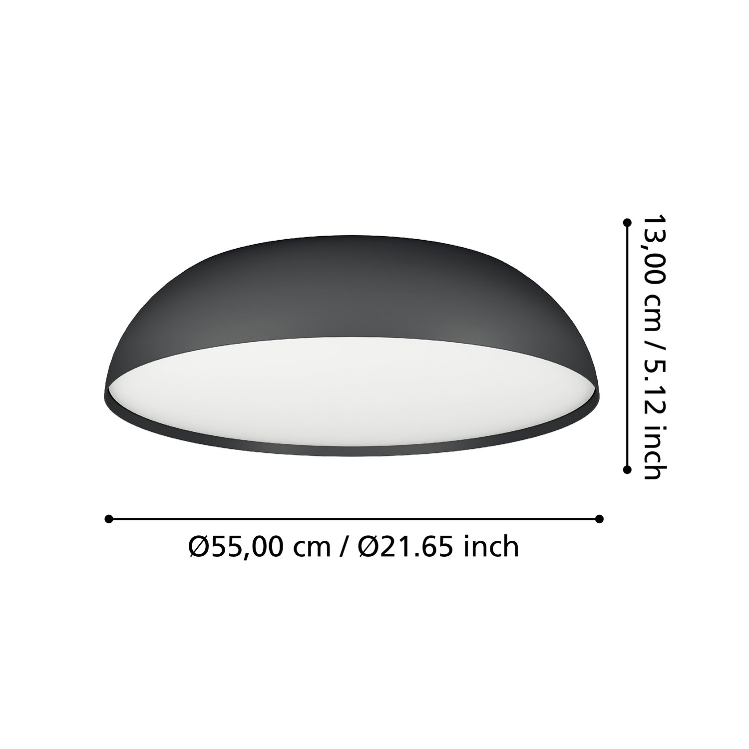 Plafoniera Minimal Tollos-Z Alluminio Nero 3 Luci Led Integrato 11W 900407