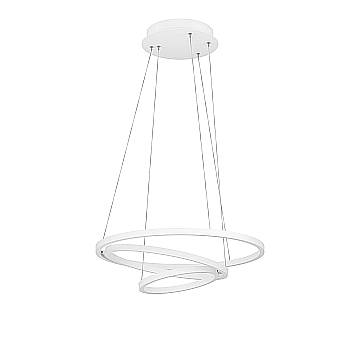 Lampadario A Sospensione Moderno Lobinero-Z Alluminio Bianco 1 Luce Led 43,2W Lampadario A Sospensione Moderno Lobinero-Z Alluminio Bianco 1 Luce Led 43,2W