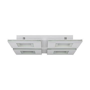 Plafoniera Contemporanea Padrogiano-Z Acciaio Bianco Luce Led Integrato 26,2W