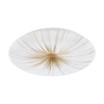 Plafoniera Contemporanea Nieves 1 Acciaio Bianco Luce Led Integrato 19,5W
