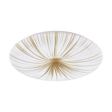 Plafoniera Contemporanea Nieves 1 Acciaio Bianco 7 Luci Led Integrato 4,4W