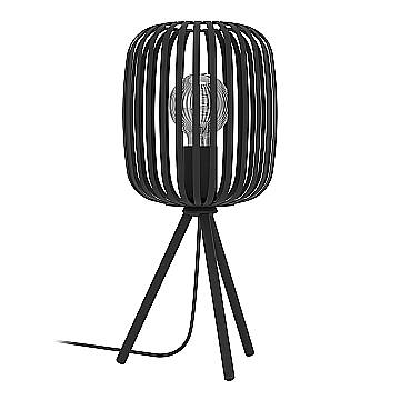 Lampada Da Tavolo Minimal Romazzina Acciaio Nero 1 Luce E27