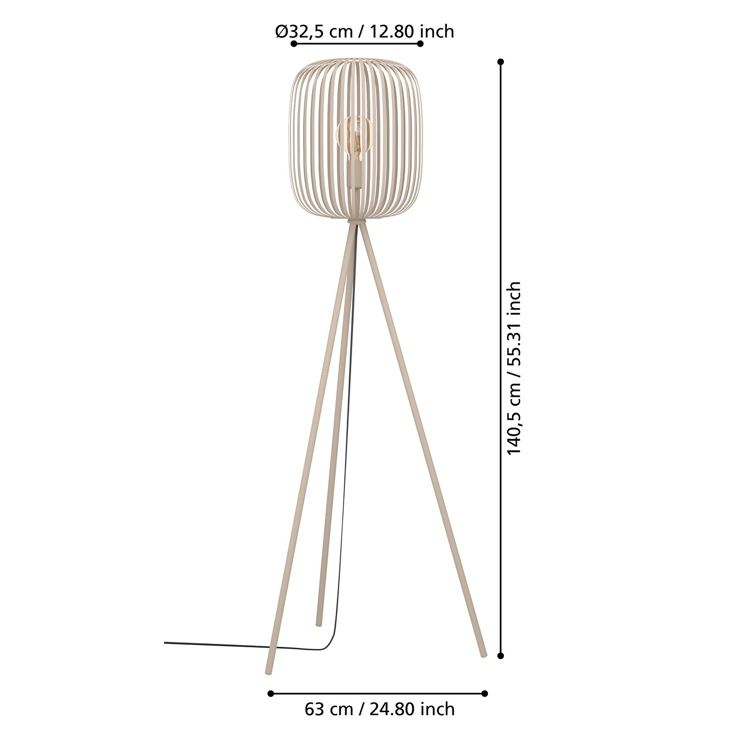 Piantana Minimal Romazzina Acciaio Sabbia 1 Luce E27 900523