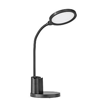 Lampada Da Tavolo Minimal Brolini Policarbonato Nero Luce Led Integrato 2,1W