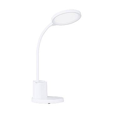 Lampada Da Tavolo Minimal Brolini Policarbonato Bianco Luce Led Integrato 2,1W