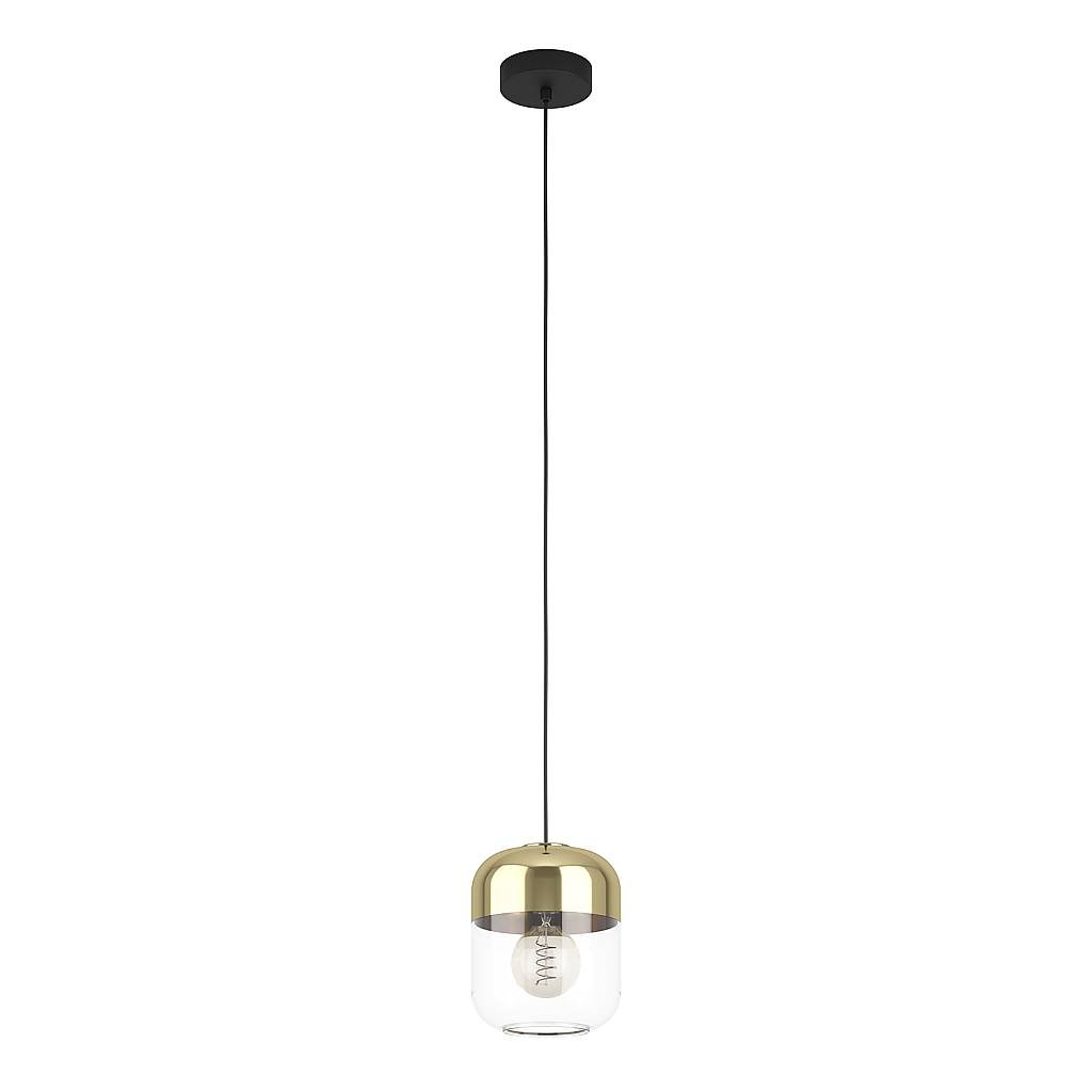 Lampadario Contemporaneo Maryvilla 1 Luce Acciaio Nero