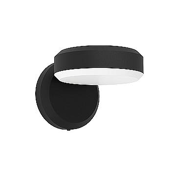 Applique Esterno Moderna Fornaci Acciaio Nero Policarbonato Bianco Led