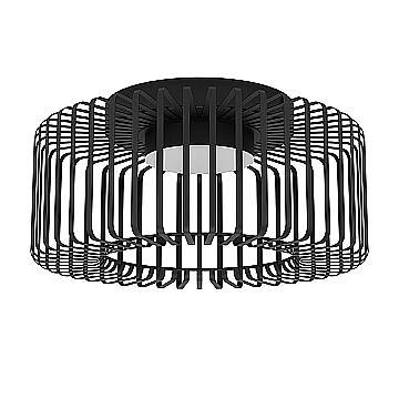Plafoniera Contemporanea Ginestrone-Z Acciaio Nero Luce Led Integrato 22W