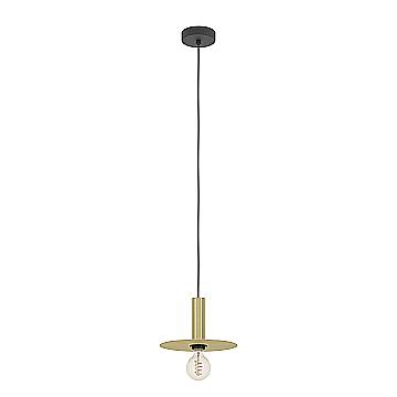 Lampadario A Sospensione Moderno Escandell Acciaio Nero Ottone 1 Luce E27