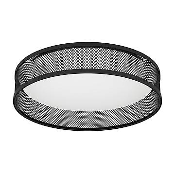 Plafoniera Contemporanea Luppineria Acciaio Nero Luce Led Integrato 20W