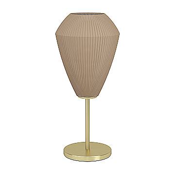 Lampada Da Tavolo Moderna Caprarola Acciaio Ottone Spazzolato 1 Luce E27