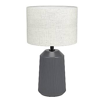 Lampada Da Tavolo Minimal Capalbio Ceramica Grigio 1 Luce E27