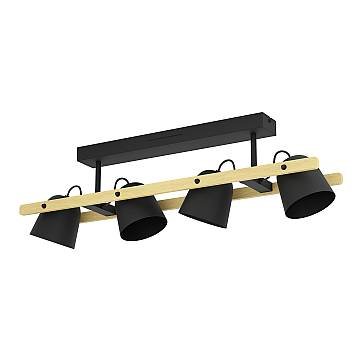 Plafoniera Hornwood-Z Acciaio Nero 4 Luci Led Integrato 3,7W Plafoniera Hornwood-Z Acciaio Nero 4 Luci Led Integrato 3,7W