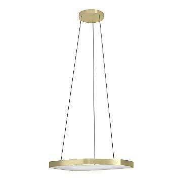 Sospensione Moderna Vallerosa Alluminio Ottone Spazzolato 1 Luce Led 25,2W Sospensione Moderna Vallerosa Alluminio Ottone Spazzolato 1 Luce Led 25,2W