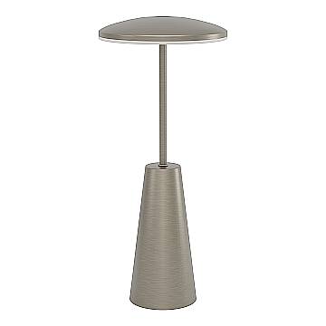 Lampada Da Tavolo Moderna Piccola Acciaio Bronzo Scuro Luce Led Integrato 2,8W