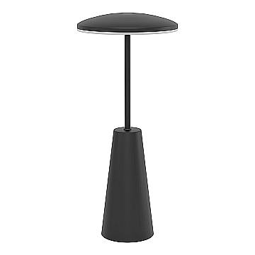 Lampada Da Tavolo Moderna Piccola Acciaio Nero Luce Led Integrato 2,8W