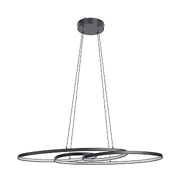 Lampadario A Sospensione Contemporaneo Gianella Alluminio Nero 1 Luce Led 38W Lampadario A Sospensione Contemporaneo Gianella Alluminio Nero 1 Luce Led 38W
