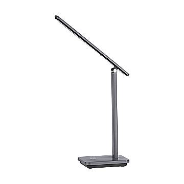 Lampada Da Tavolo Minimal Iniesta Policarbonato Grigio Luce Led Integrato 3,6W