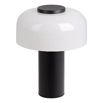 Lampade Da Tavolo Esterno Contemporaneo Ponente Acciaio Nero Vetro Bianco Led Lampade Da Tavolo Esterno Contemporaneo Ponente Acciaio Nero Vetro Bianco Led