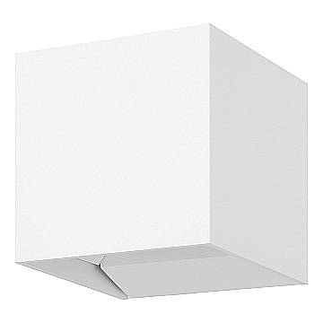 Applique Esterno Contemporanea Calpino 3 Alluminio Bianco Vetro Led
