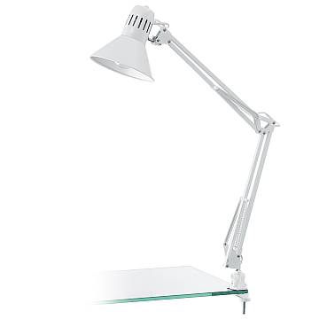 Lampada Da Tavolo Contemporanea Firmo Acciaio Bianco Lucido 1 Luce E27